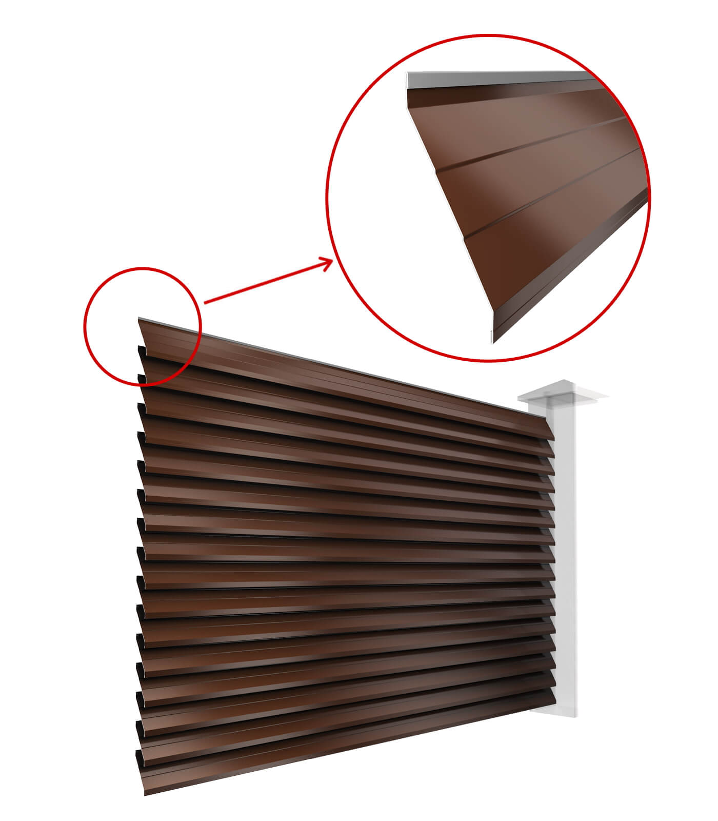 Ламели Жалюзи ЭКО-Z-US усиленные для забора-жалюзи в Уральске