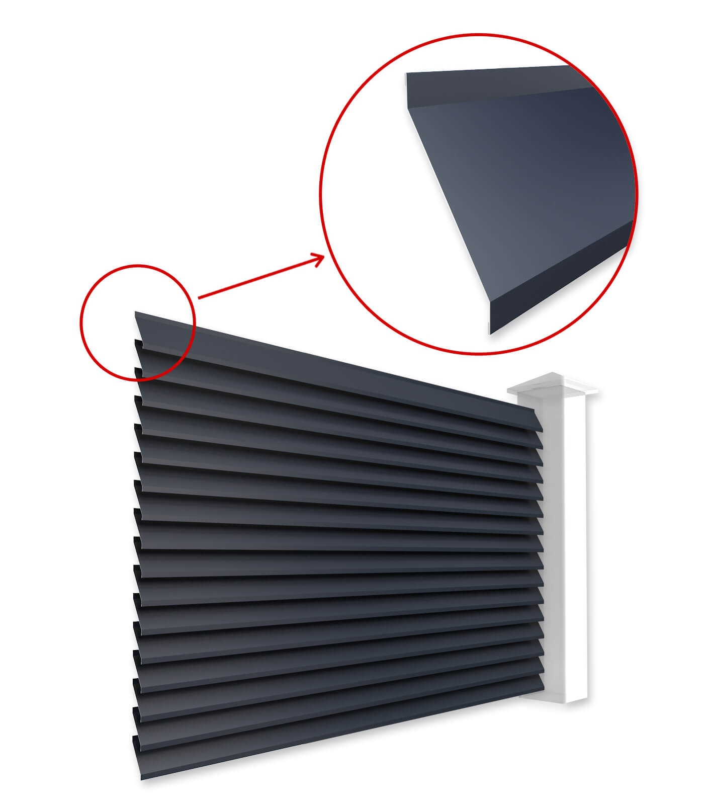 Ламели Жалюзи ЭКО-Z для забора-жалюзи в Уральске