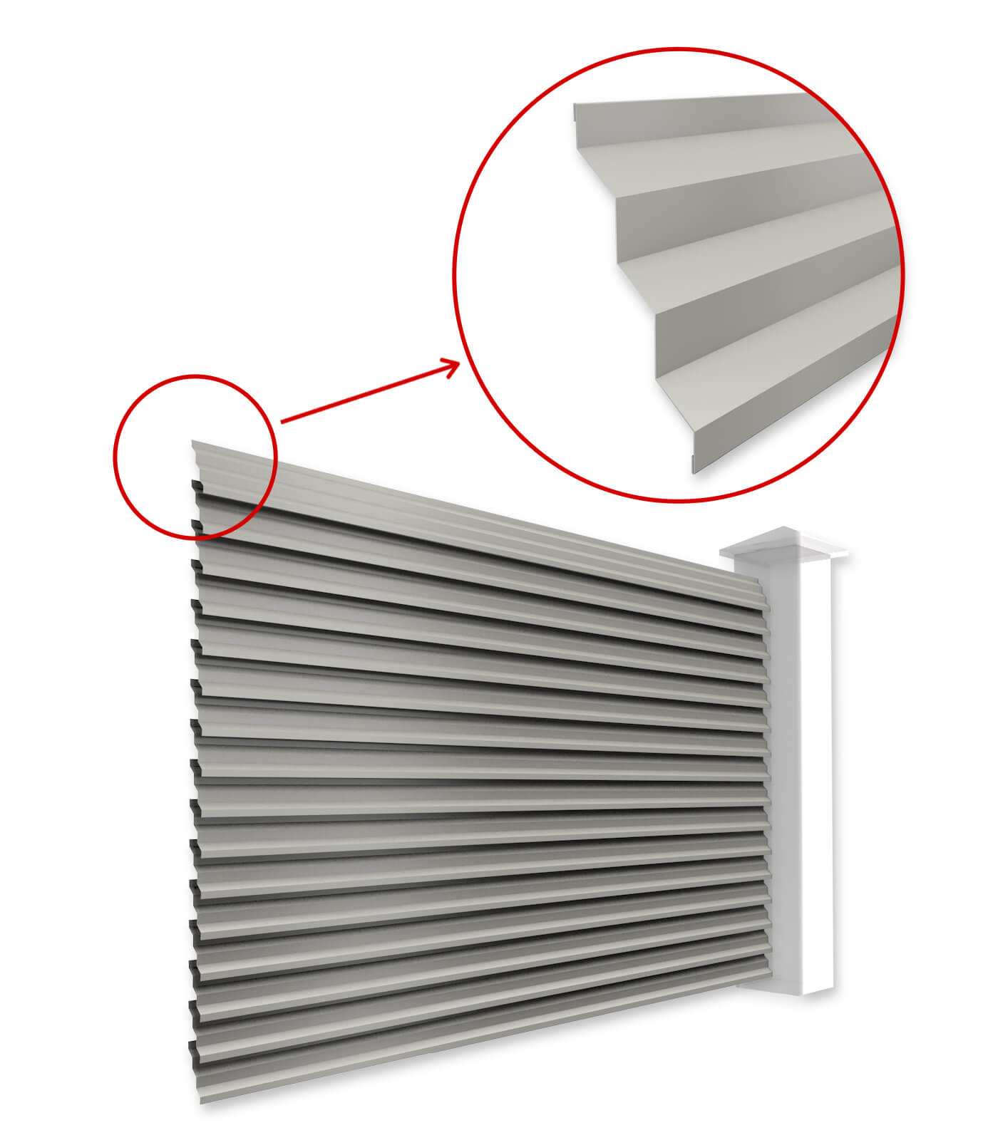 Ламели Елочка для забора-жалюзи в Уральске