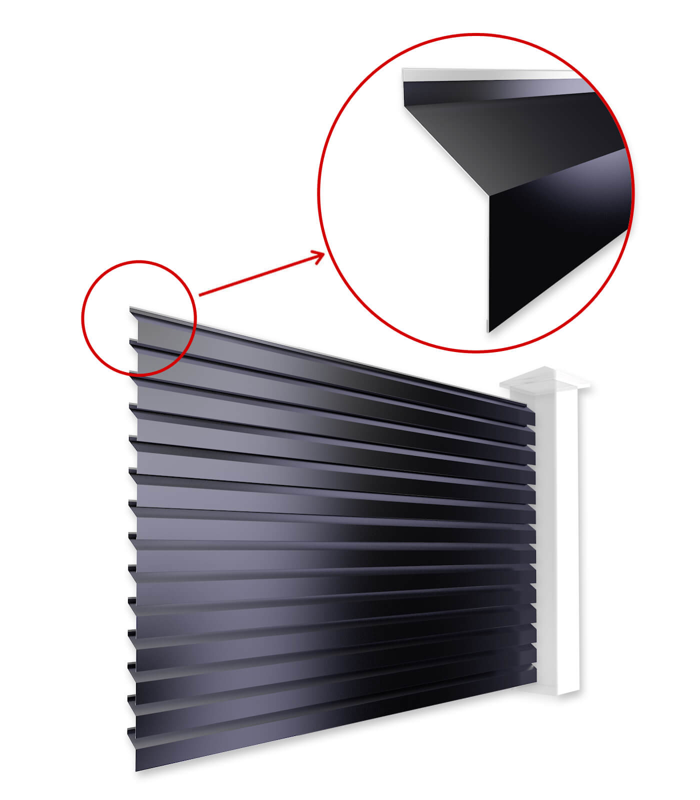 Ламели Жалюзи ХАЙ ТЕК для забора-жалюзи в Уральске