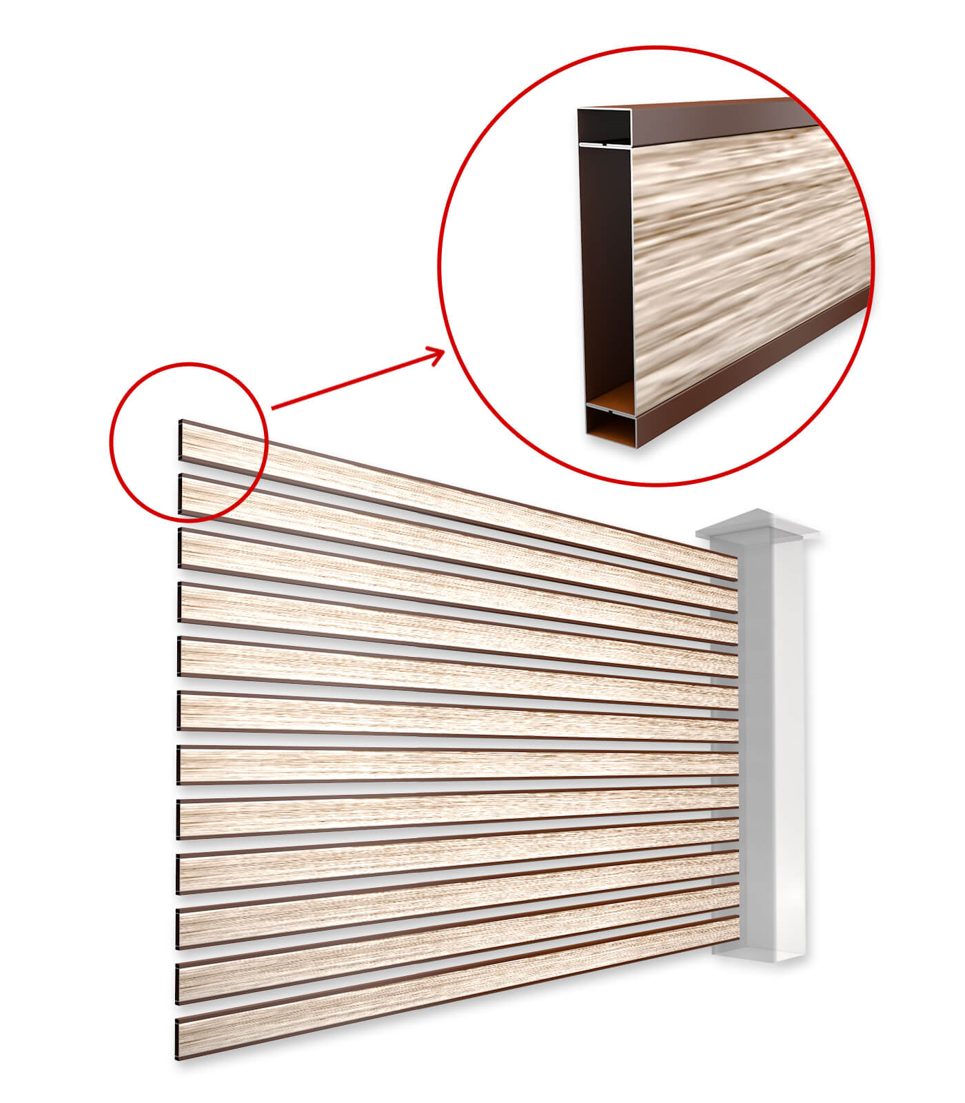 Ламели металлопланкен для забора-ранчо в Уральске