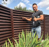 Забор из металлического штакетника, Северо-Казахстанская область, Кордон